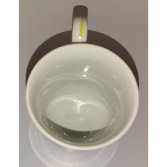 Vintage Royal Crown Butterfly And Flowers With Green/Yellow Stripe Mug RARE - Picture 10 of 12